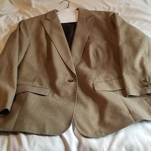 Tan single button blazer